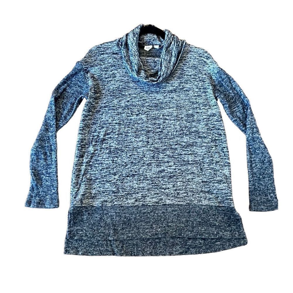 Gap navy cowl neck space dye sweater medium